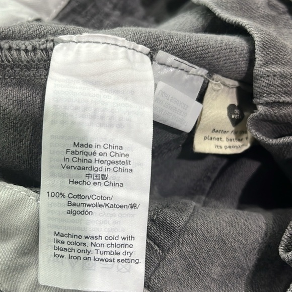 Madewell Denim Snap-Belt Paperbag Shorts in Pale Grey Sz 28 - Picture 12 of 12